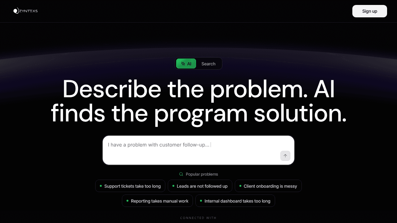 Zyntexs Market website screenshot