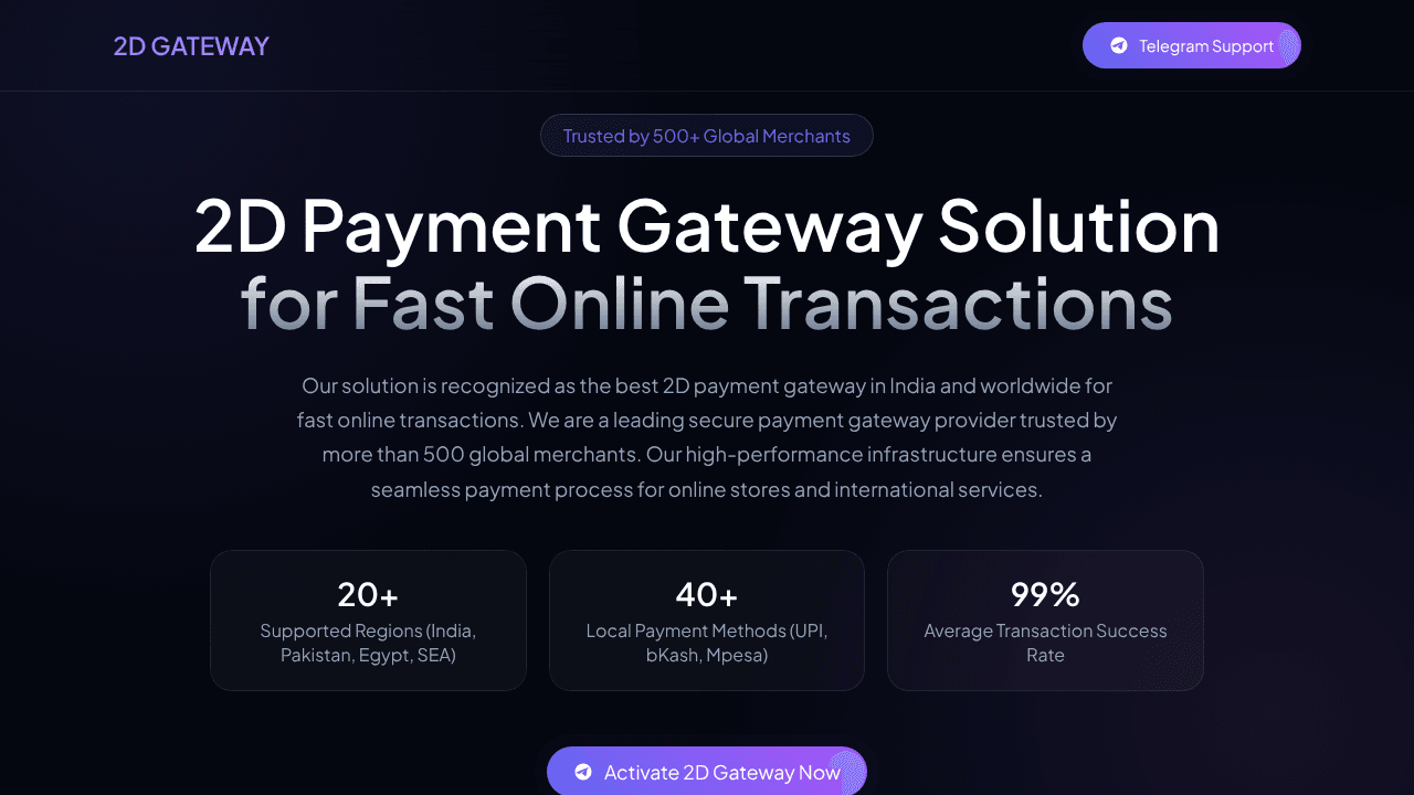 2D payment gateway