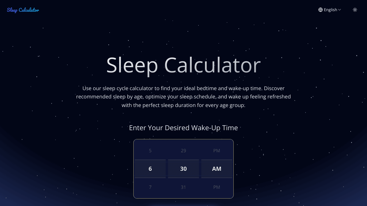 sleep calculator