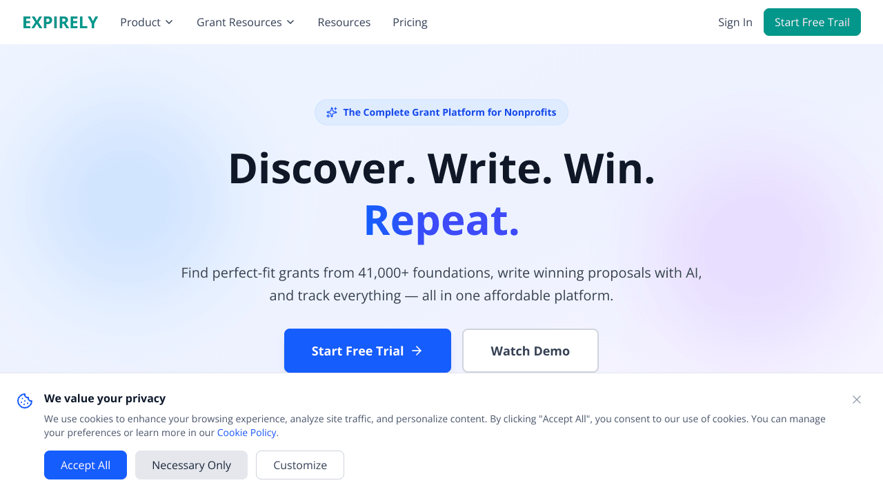 Expirely Grant and contract management