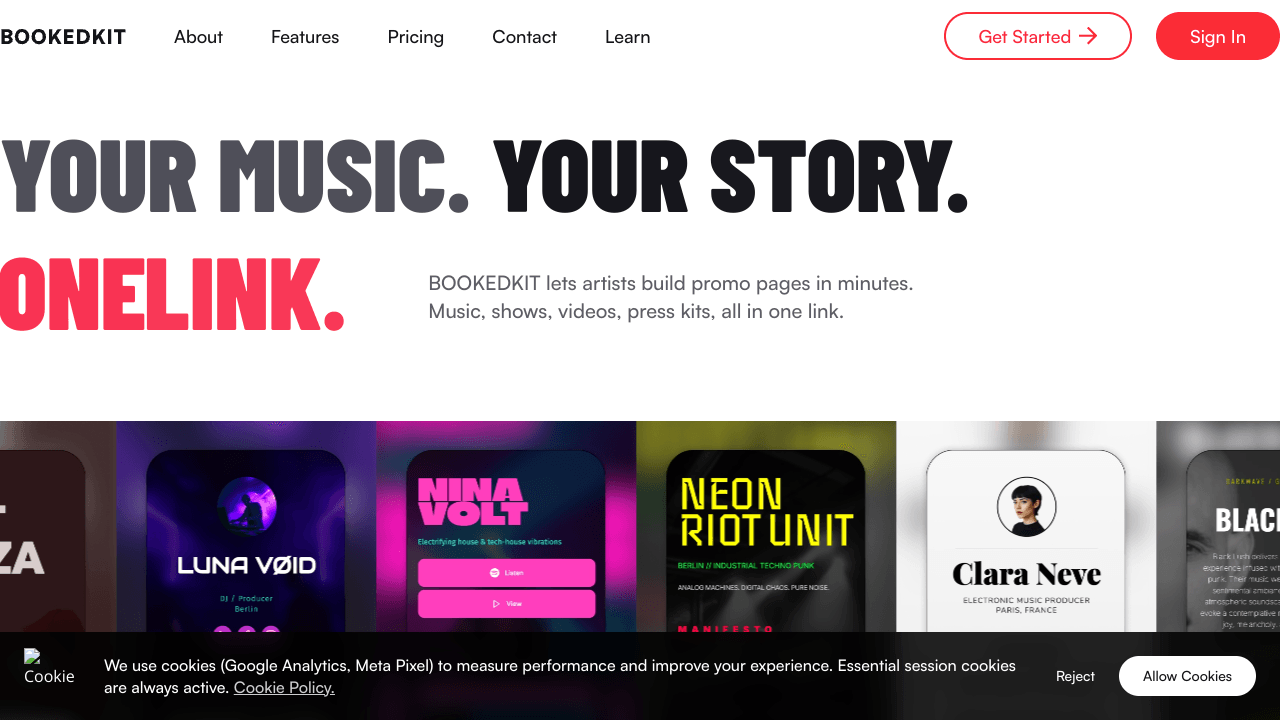 BookedKit – Booking & EPK Platform for Musicians