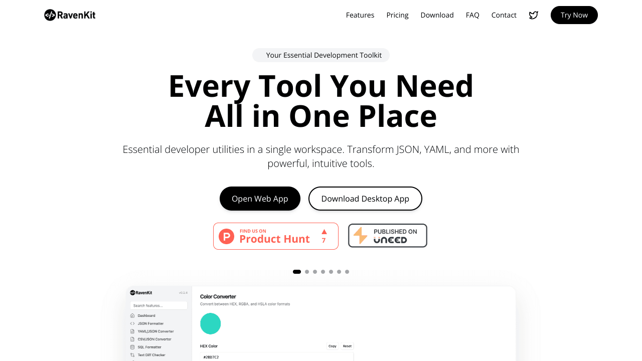 RavenKit - Essential Developer Tools for Modern Development Workflow