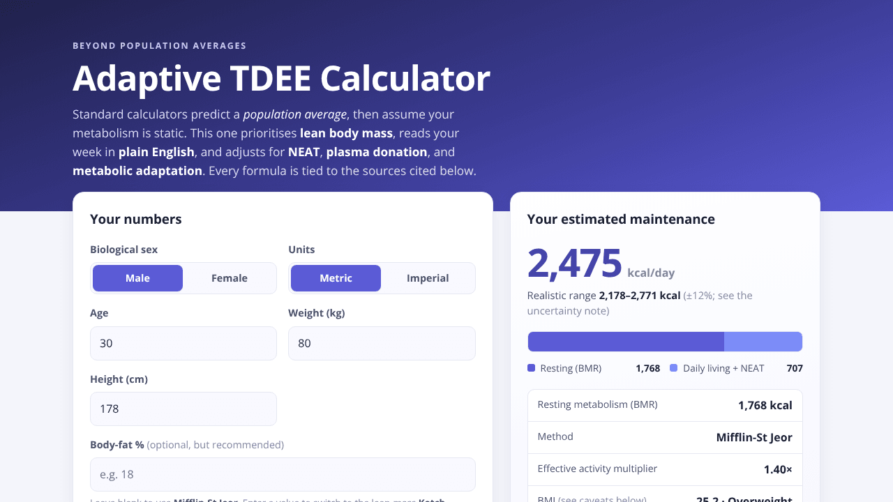 Adaptive TDEE Calculator