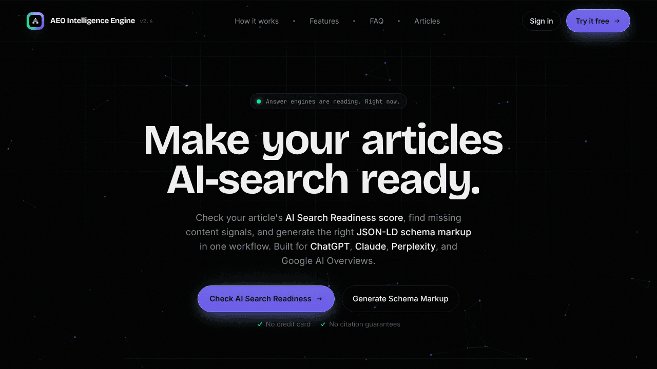 AEO Intelligence Engine