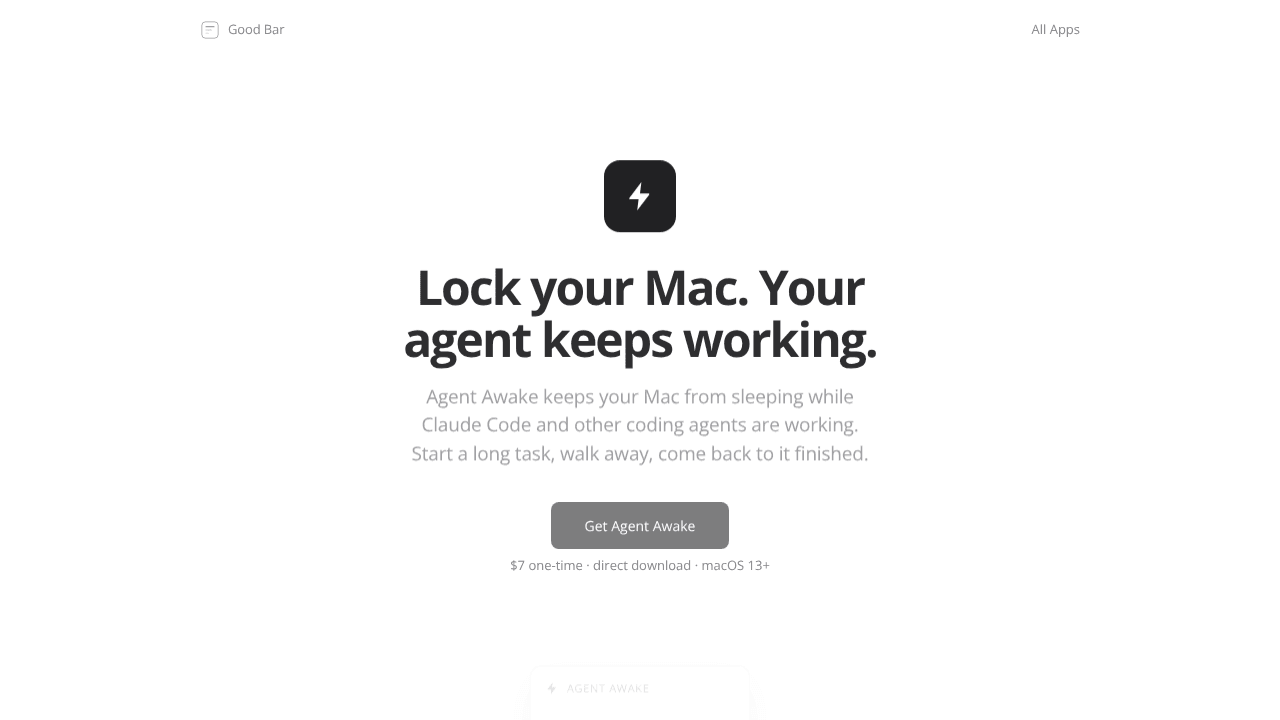 Agent Awake ( Menu Bar App)