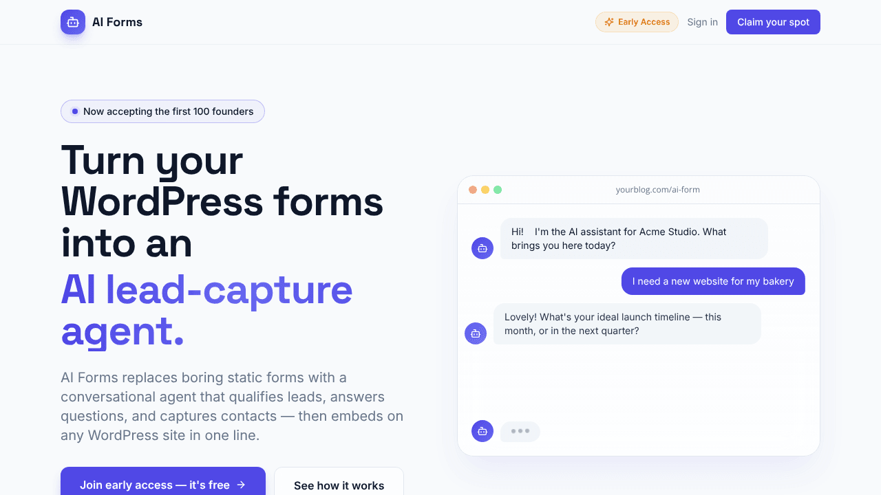 AI Forms for WordPress