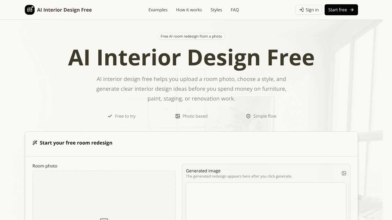 AI Interior Design Free