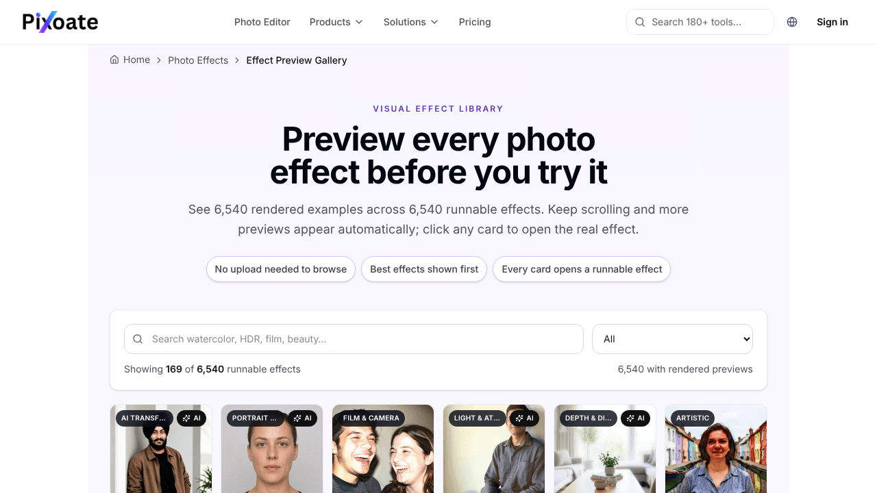 AI Photo Effects & FIlters