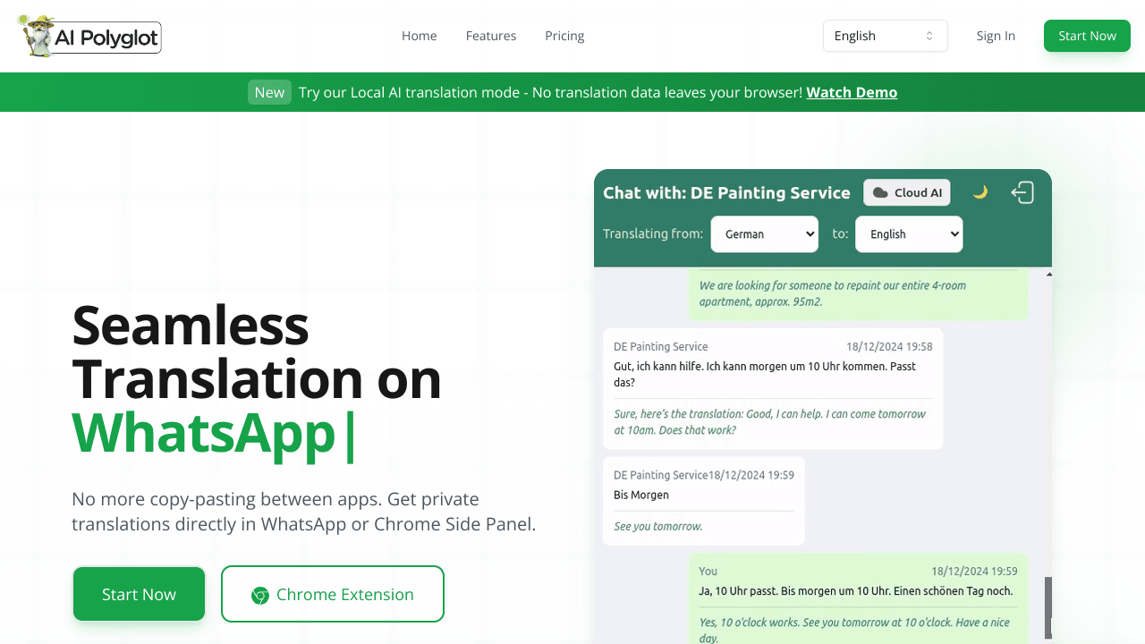 AI Polyglot - Private Translator