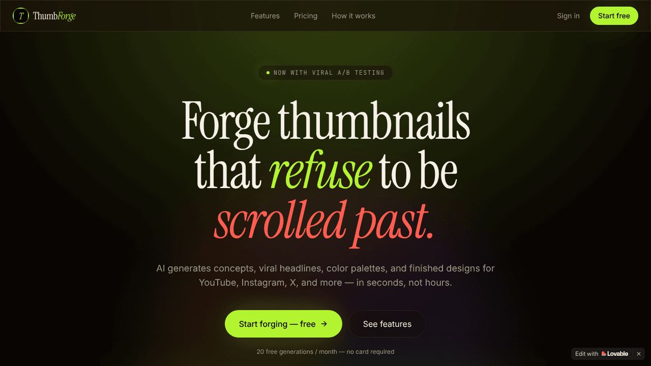 Ai thumbnail generator
