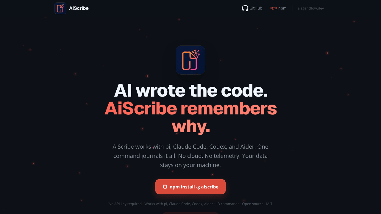 AiScribe - Store your ai coding session