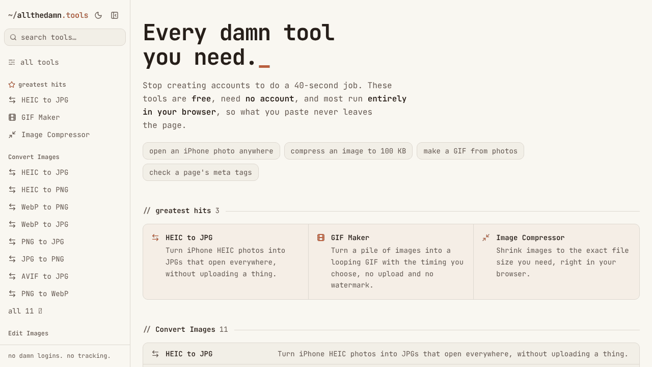 All The Damn Tools