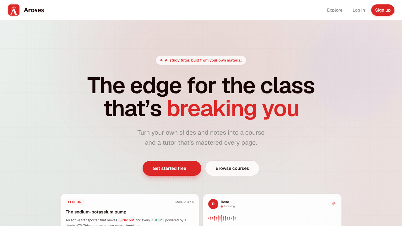 Aroses- Built for classes that break you