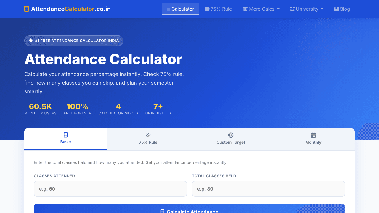Attendance Calculator