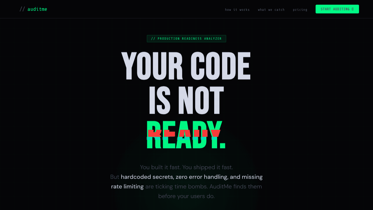 AuditMe — Ship Code That Doesn't Break
