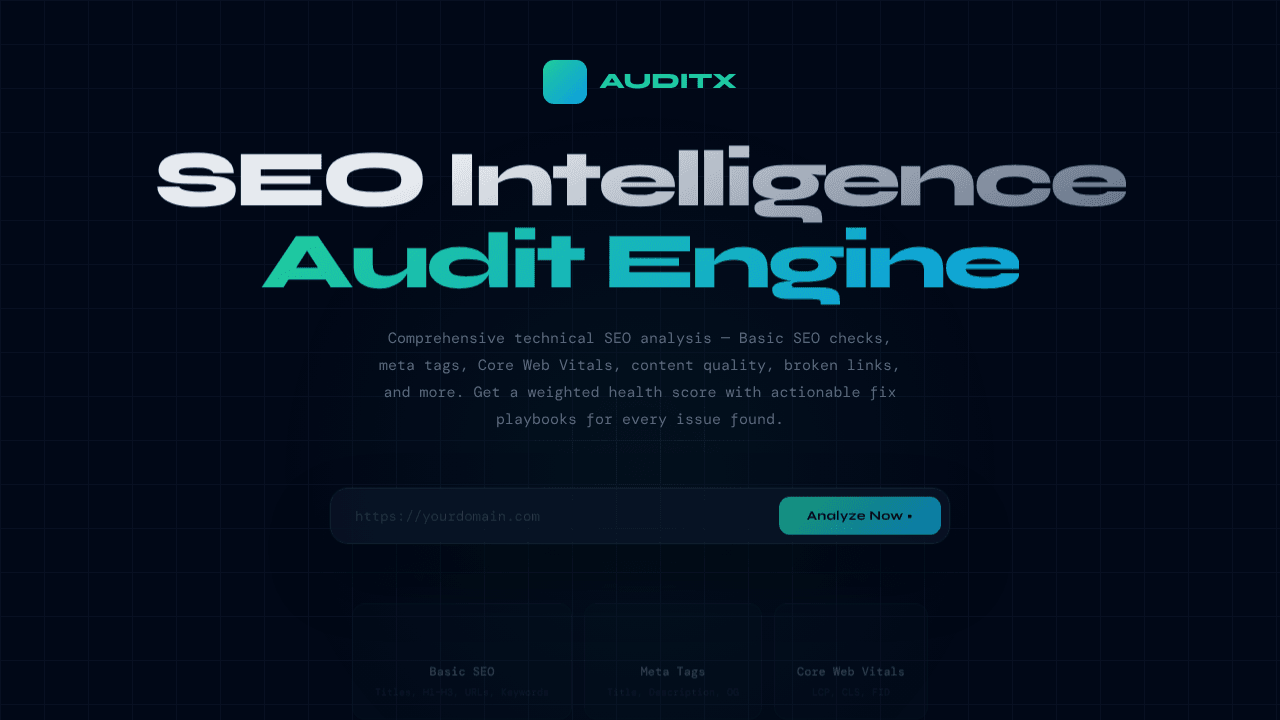 AuditX SEO Audit