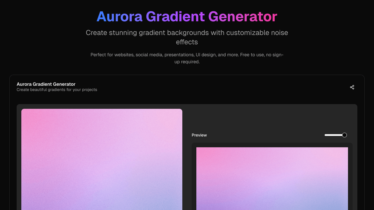 Aurora Gradient Generator