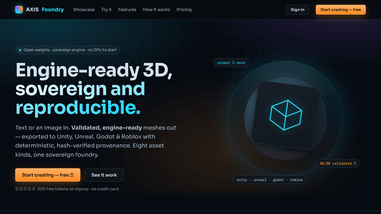 AXIS 3D Foundry — Studio Redirect