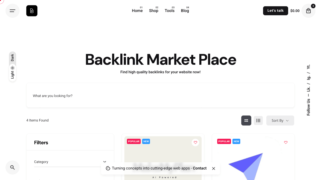 Backlink Exchange Marketplace