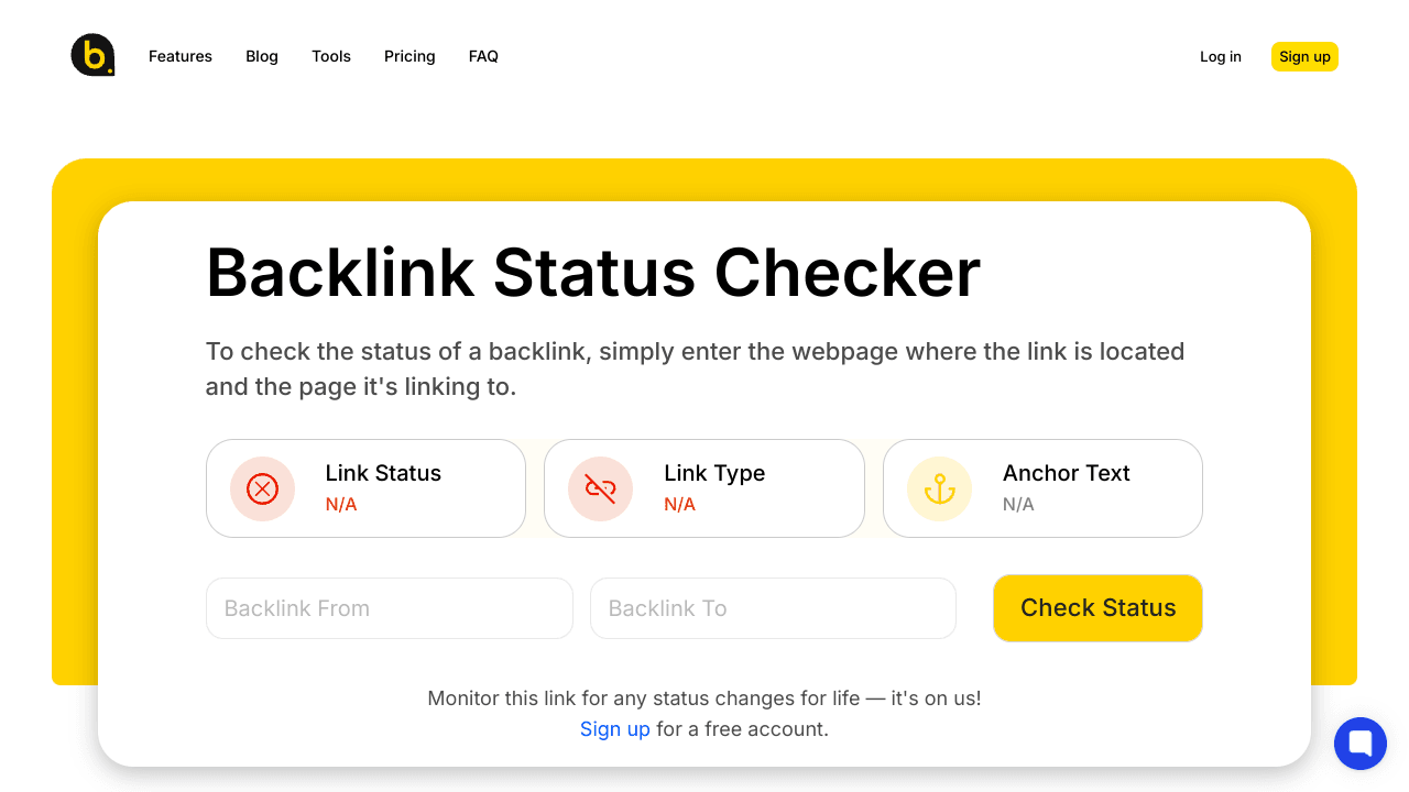 Backlink Status Checker