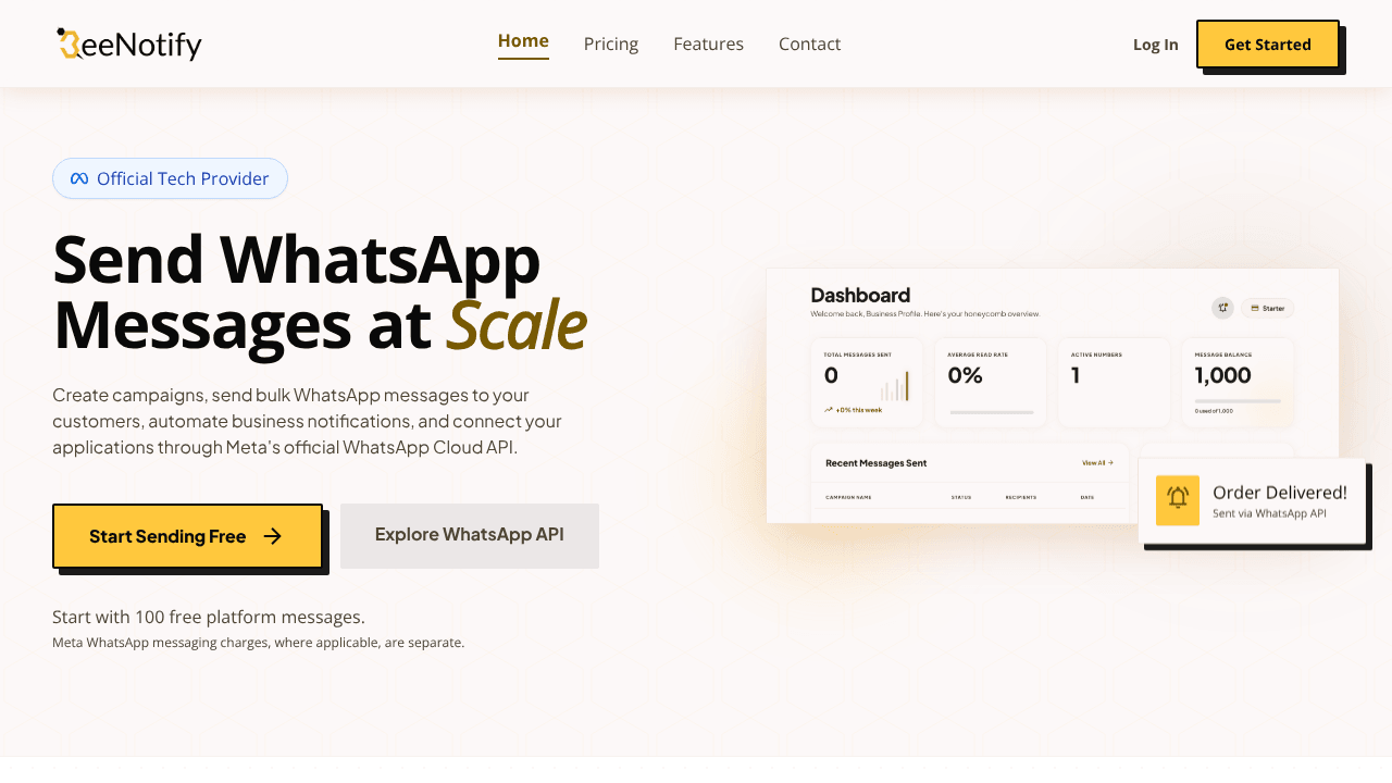 BeeNotify - Whatsapp API & Bulk Campaign