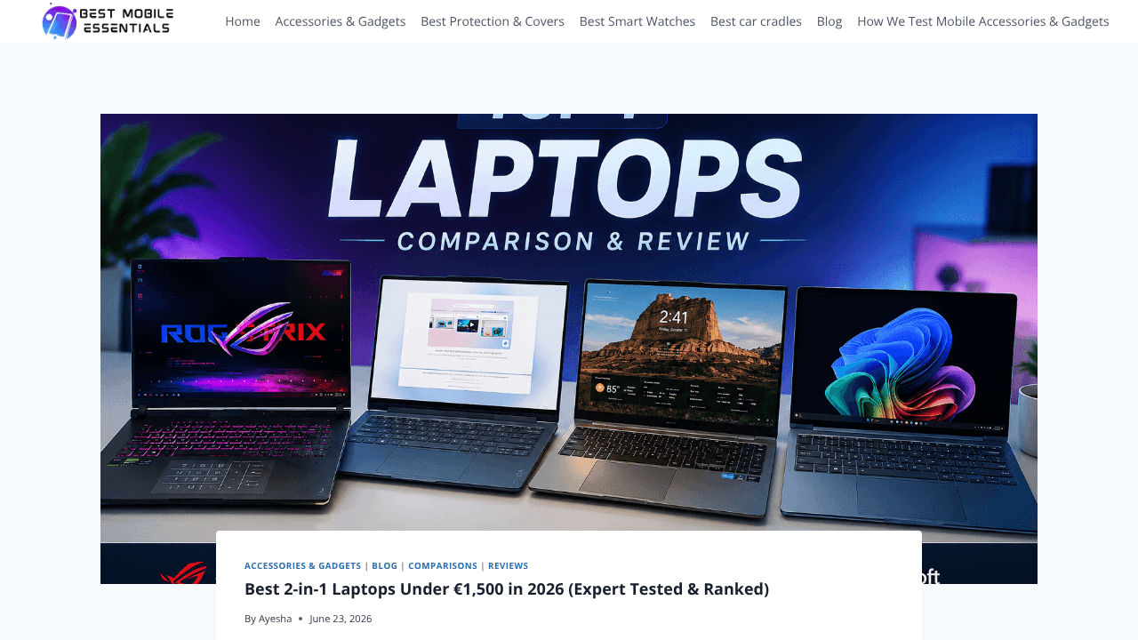 Best 2-in-1 Laptops Under €1,500 