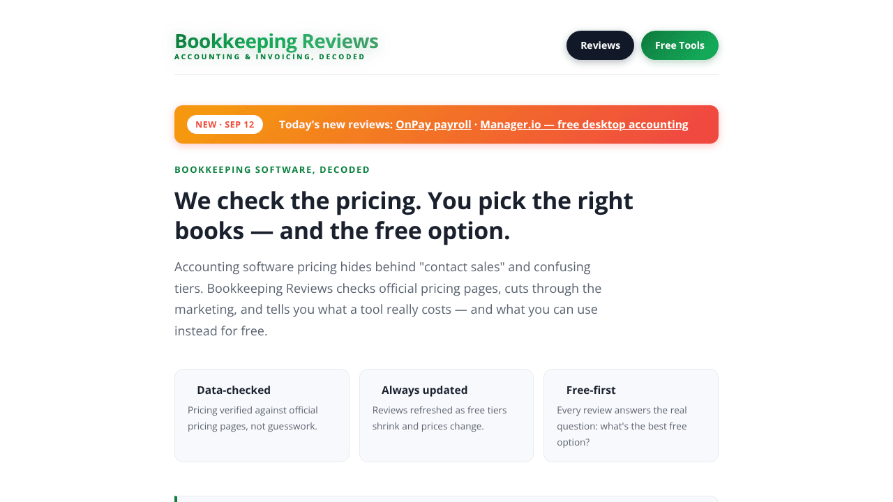 Bookkeeping Reviews 