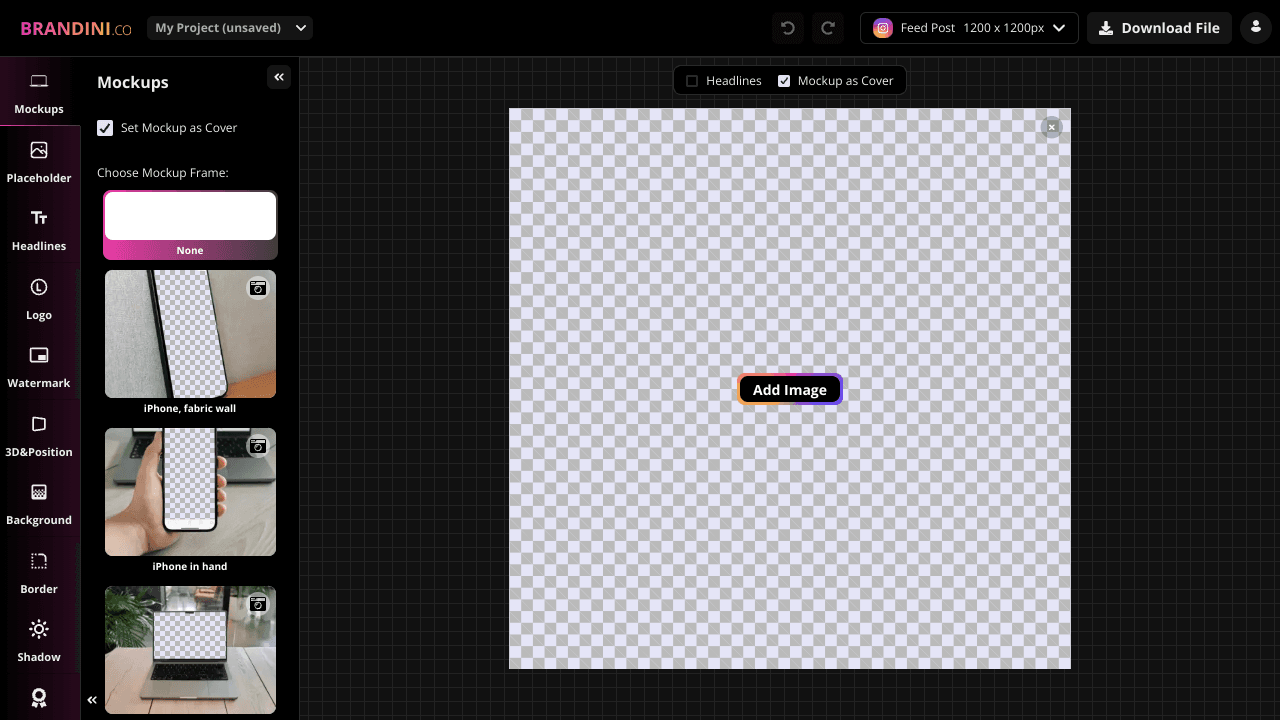 Brandini Mockups Editor