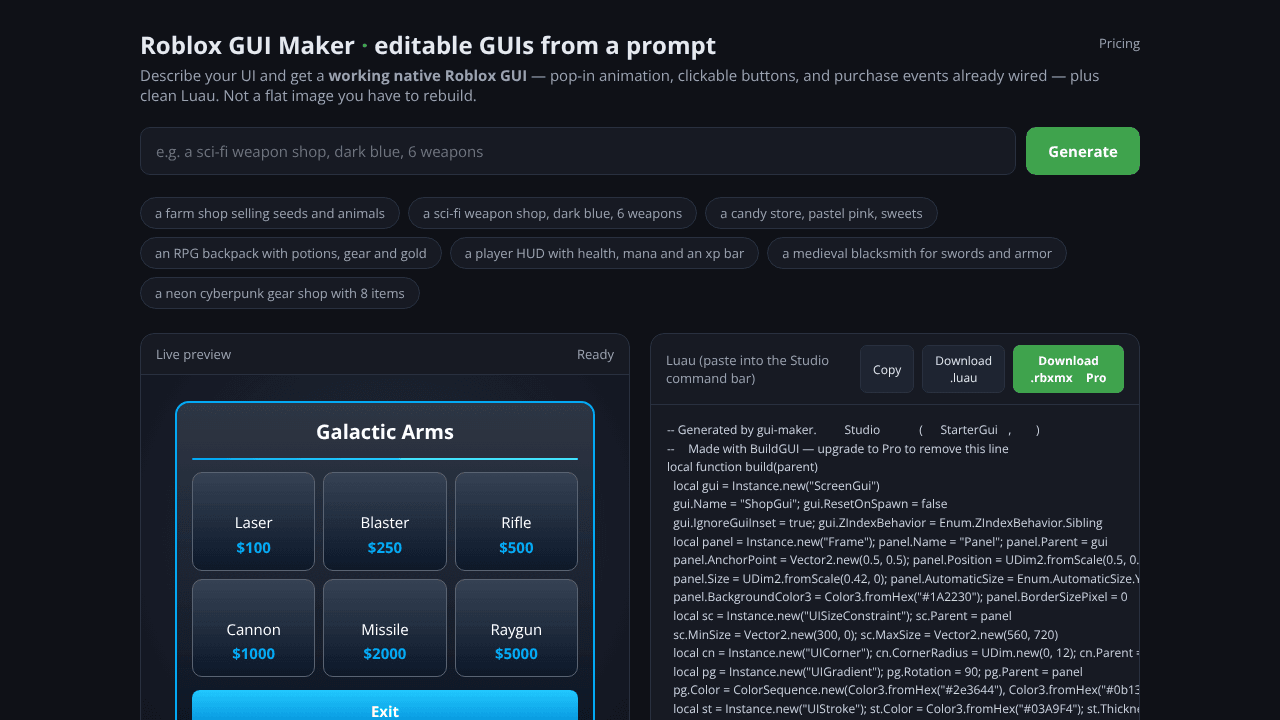 BuildGUI
