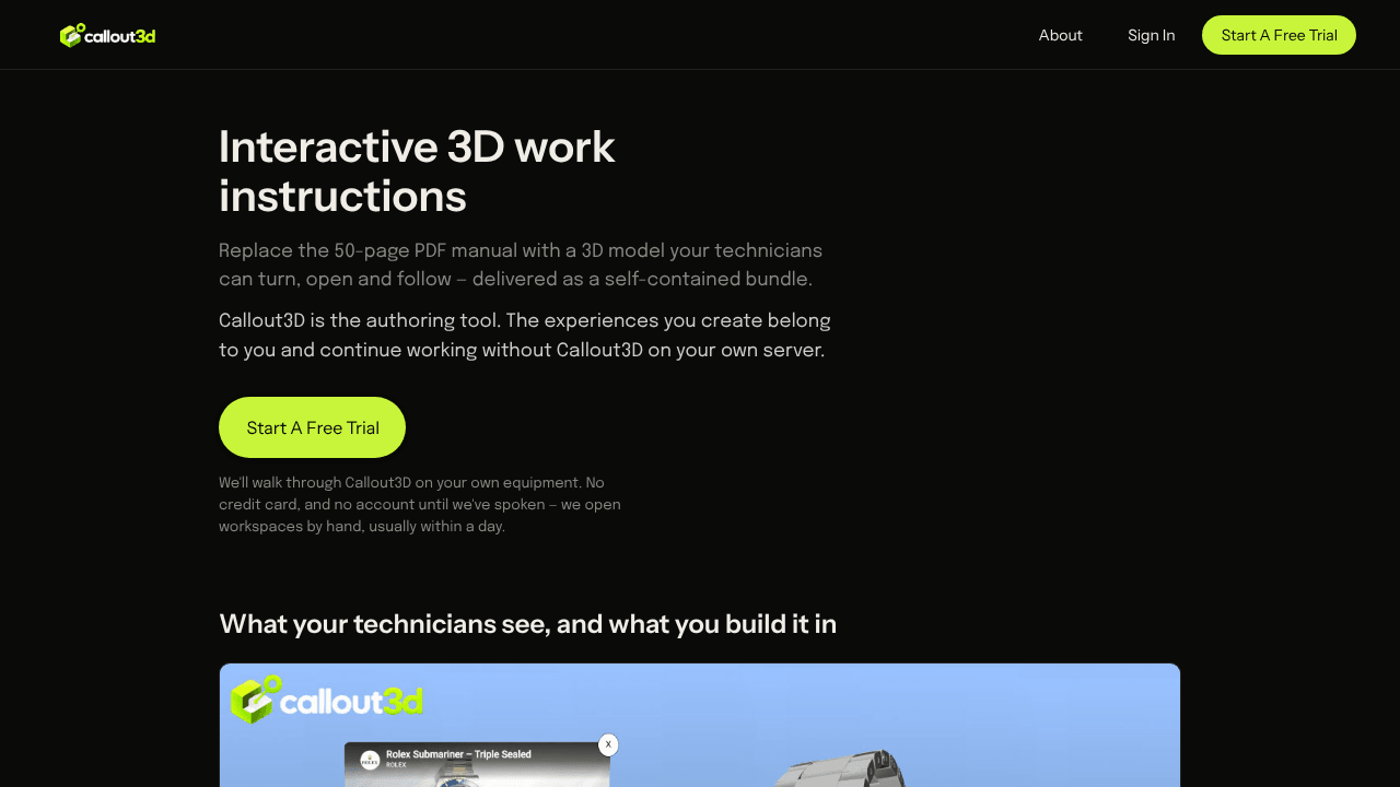 Callout3D — interactive 3D instructions