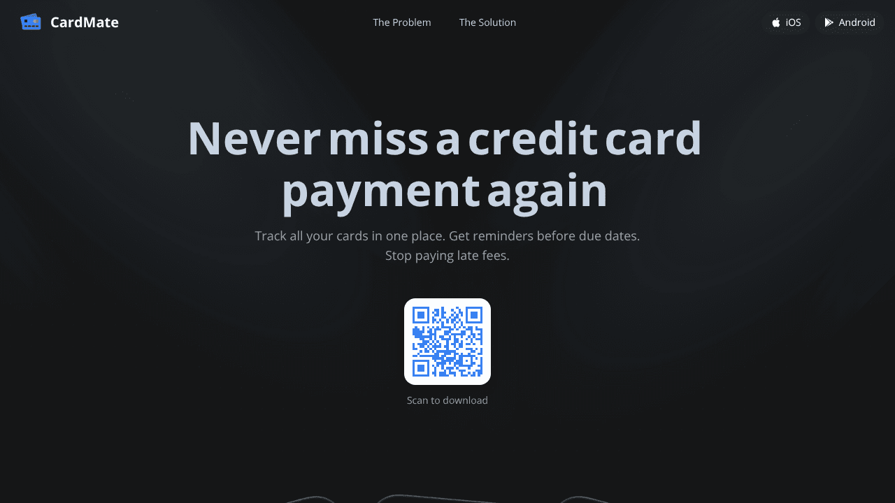 CardMate: Credit Card Tracker
