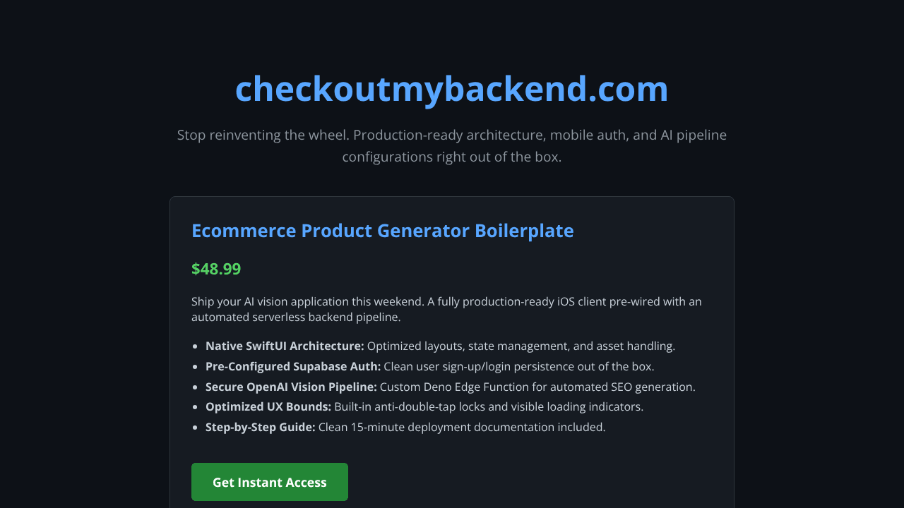 CheckOutMyBackend