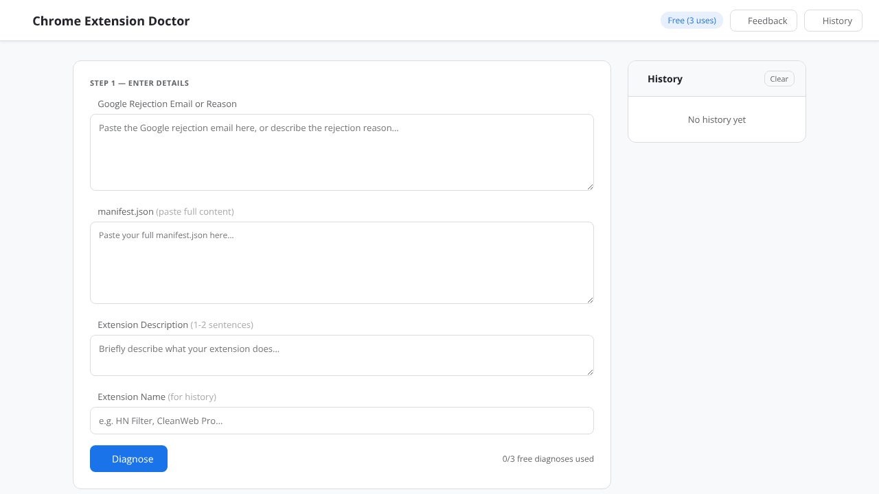 Chrome Extension Doctor