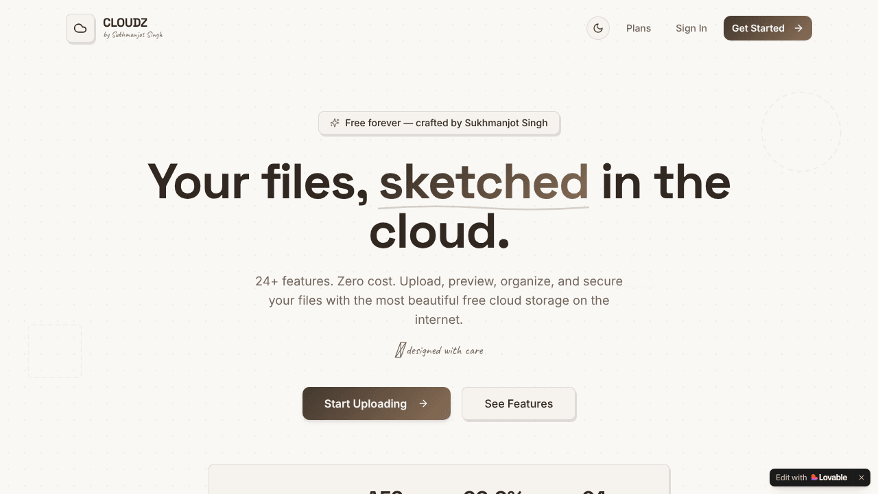 CLOUDZ WORLD — Secure Cloud Storage 