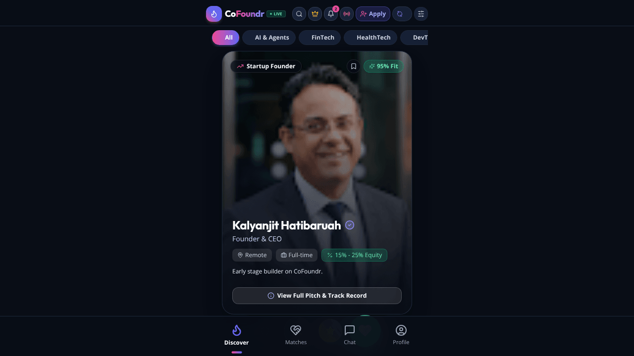 CoFoundr : Find a Cofoundr