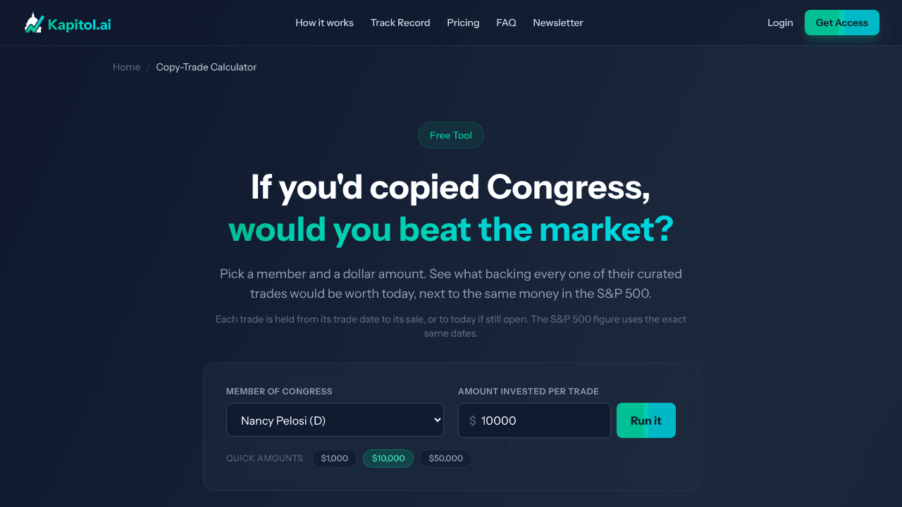 Congress Copy Calculator