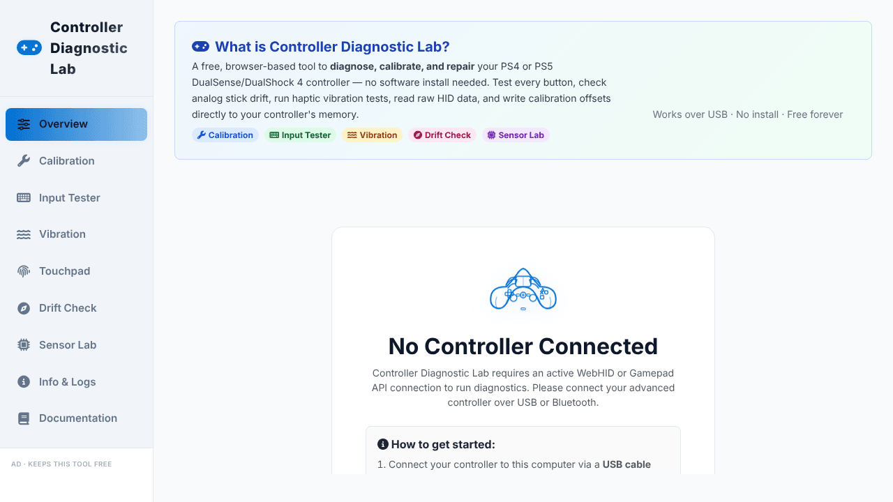 Controller Diagnostic Lab