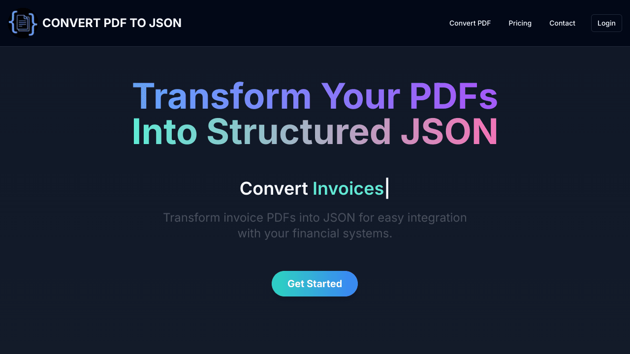 Convert PDF to JSON