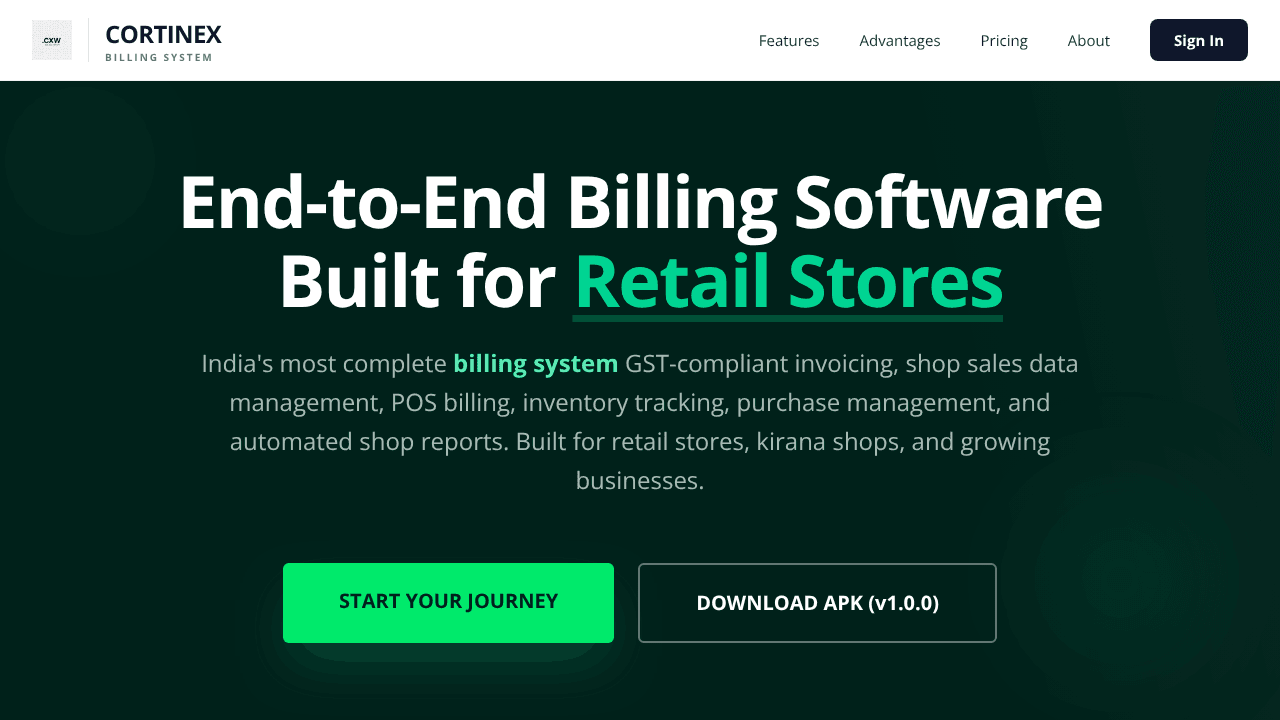 Cortinex Billing System