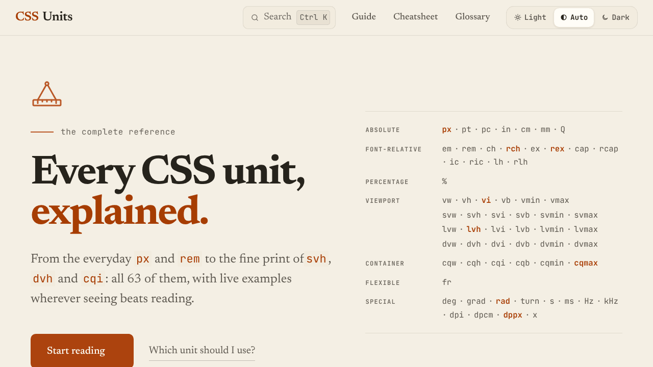 CSS Units