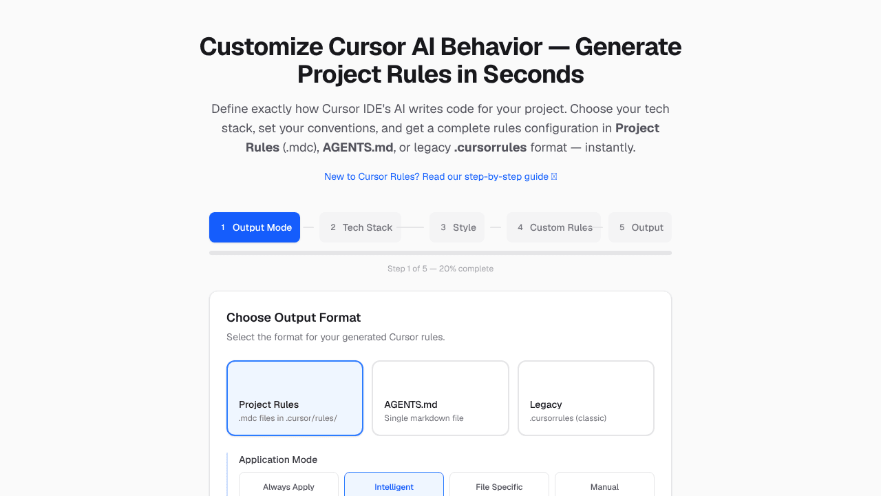 Cursor Rules Generator
