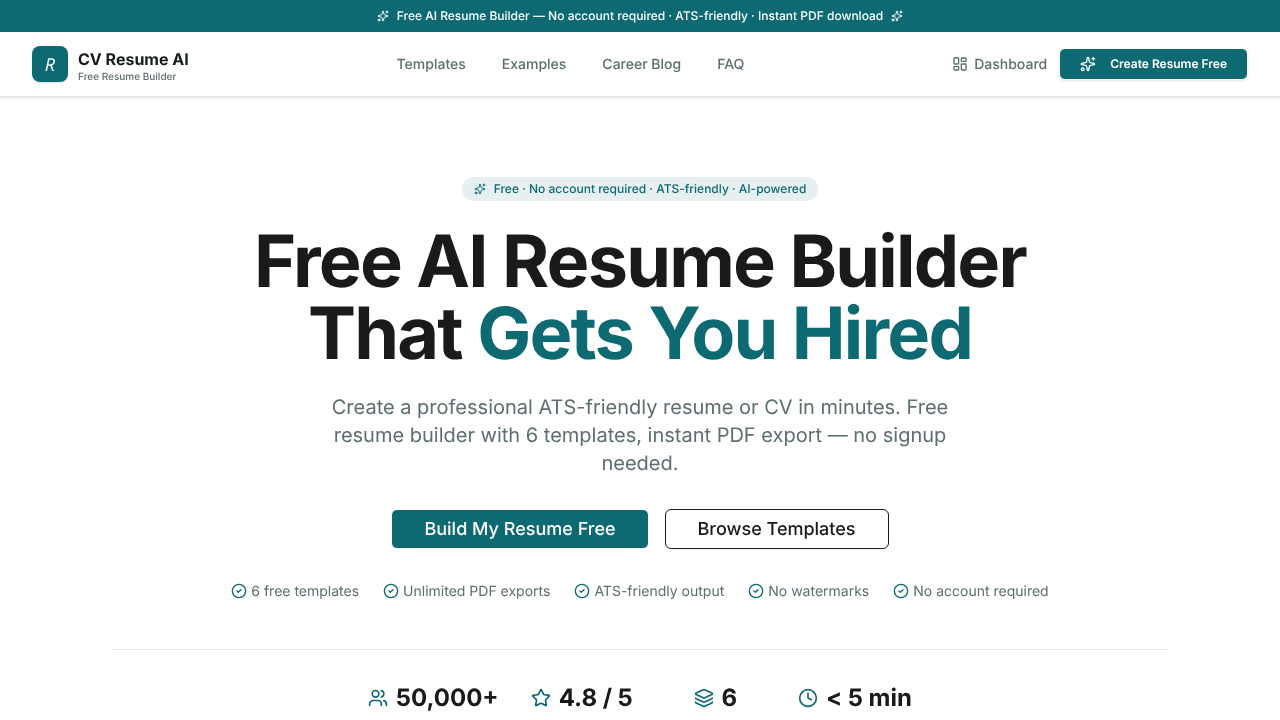  CV Resume AI