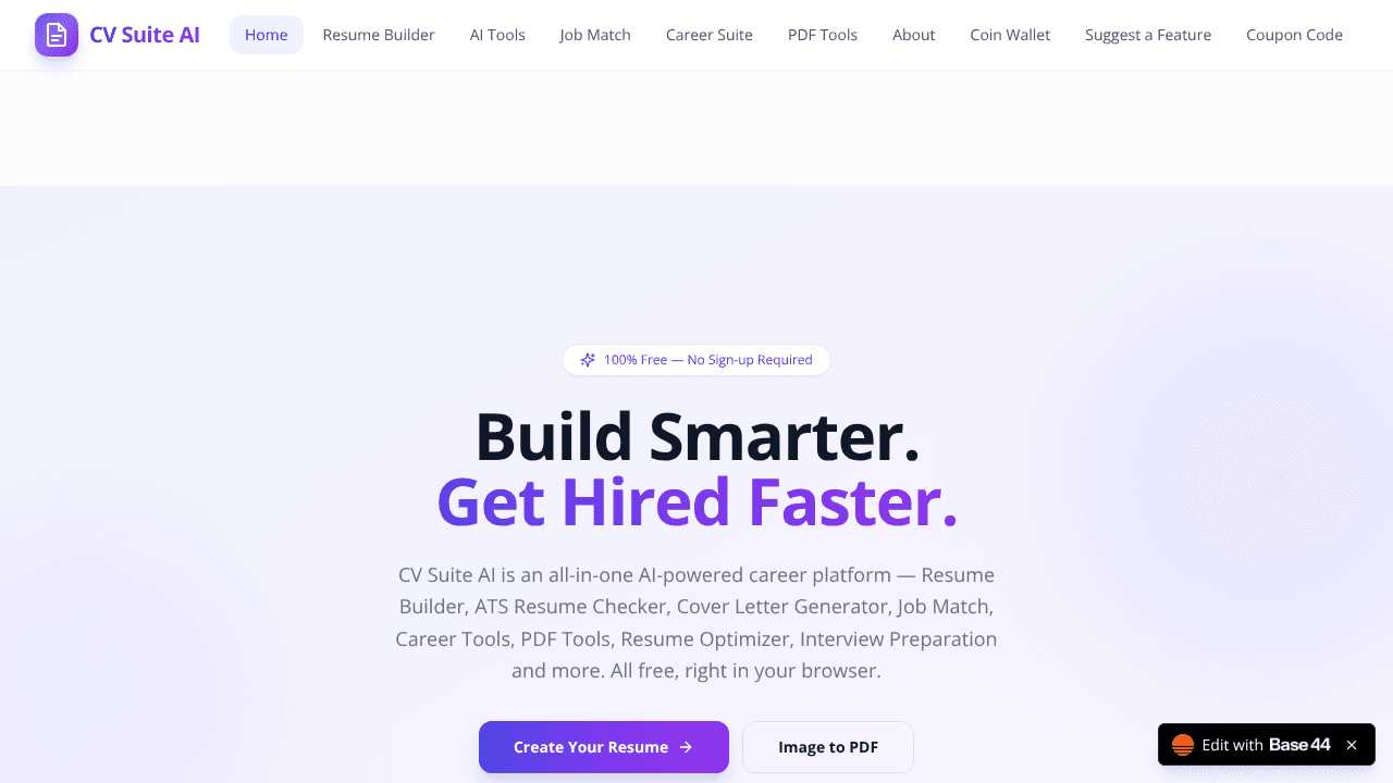 CV suite AI