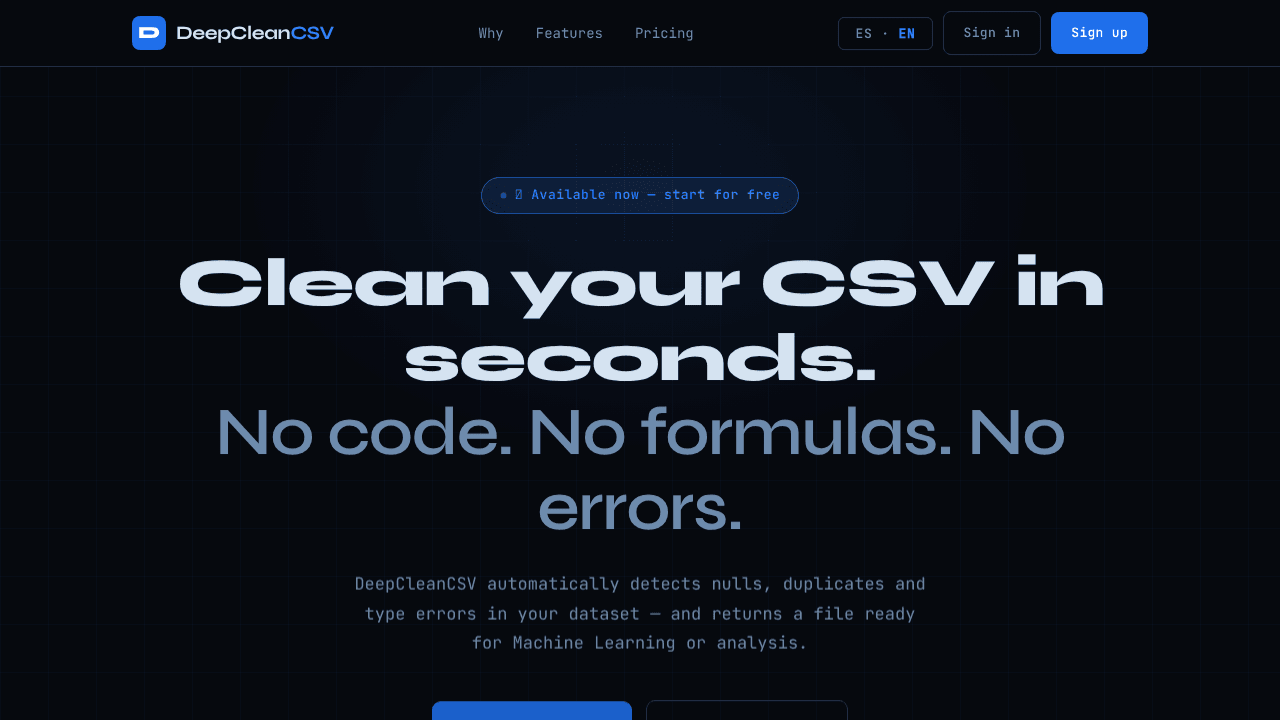 DeepCleanCSV