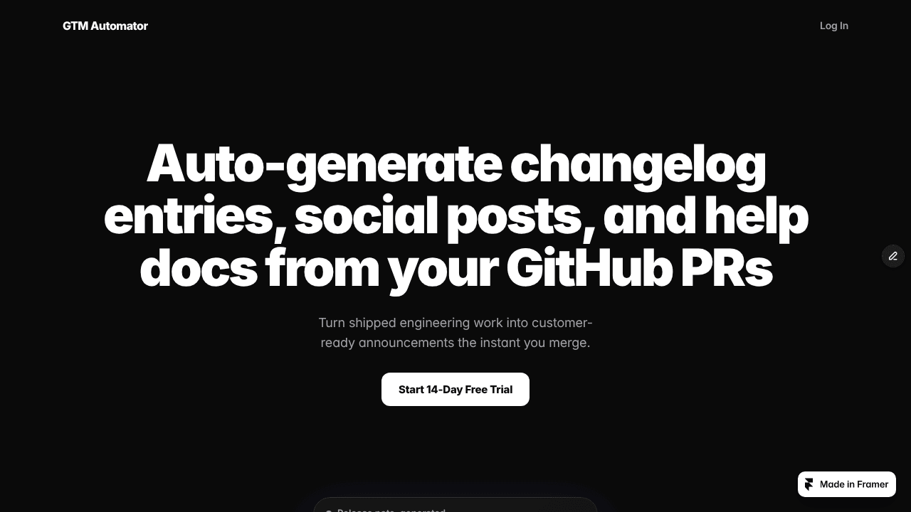 Developer-to-GTM Artifact Automator