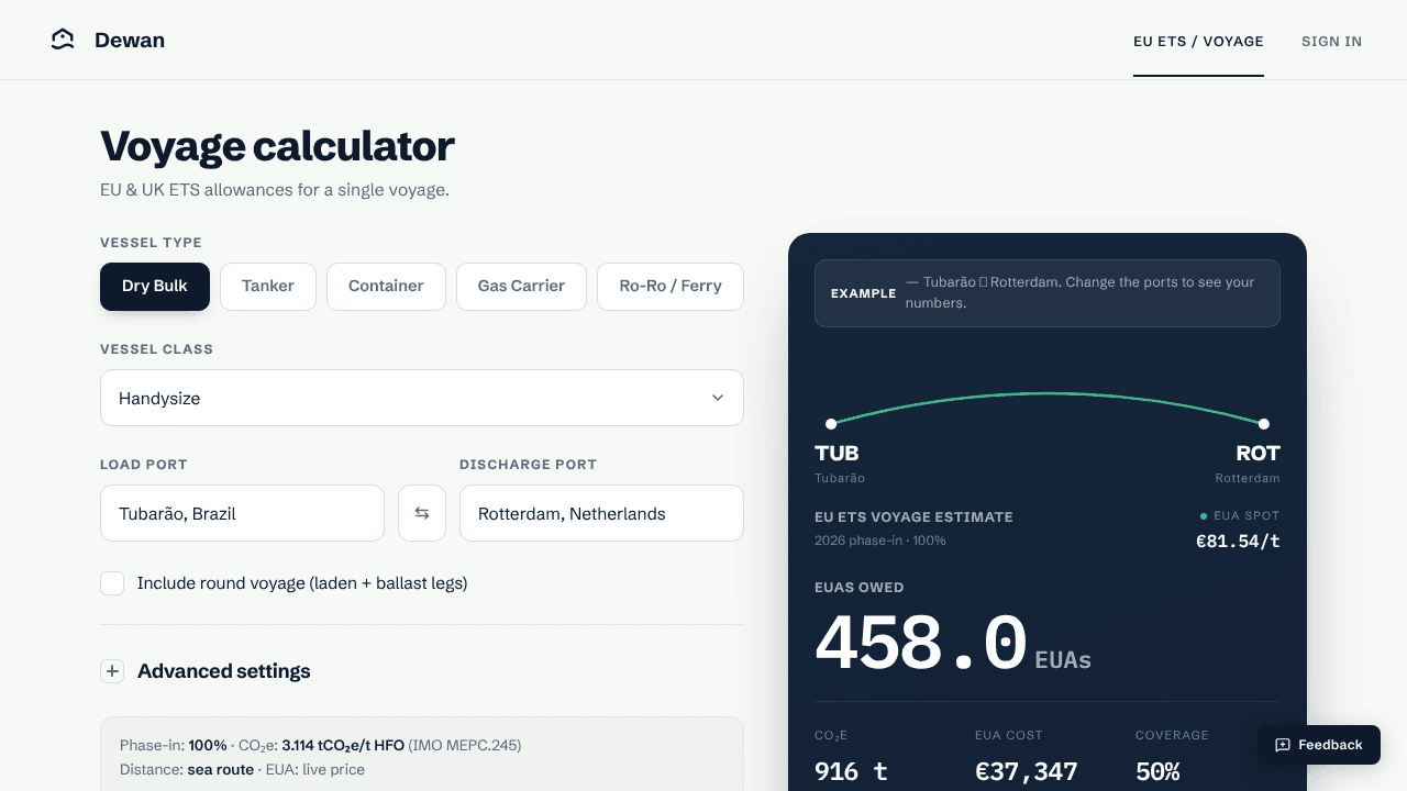 Dewan ETS Calculator