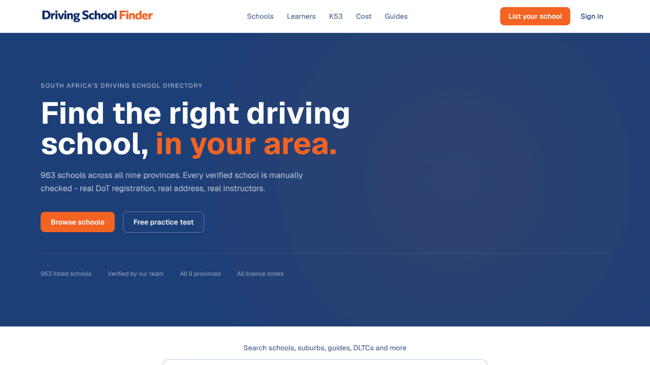 Driving School Finder