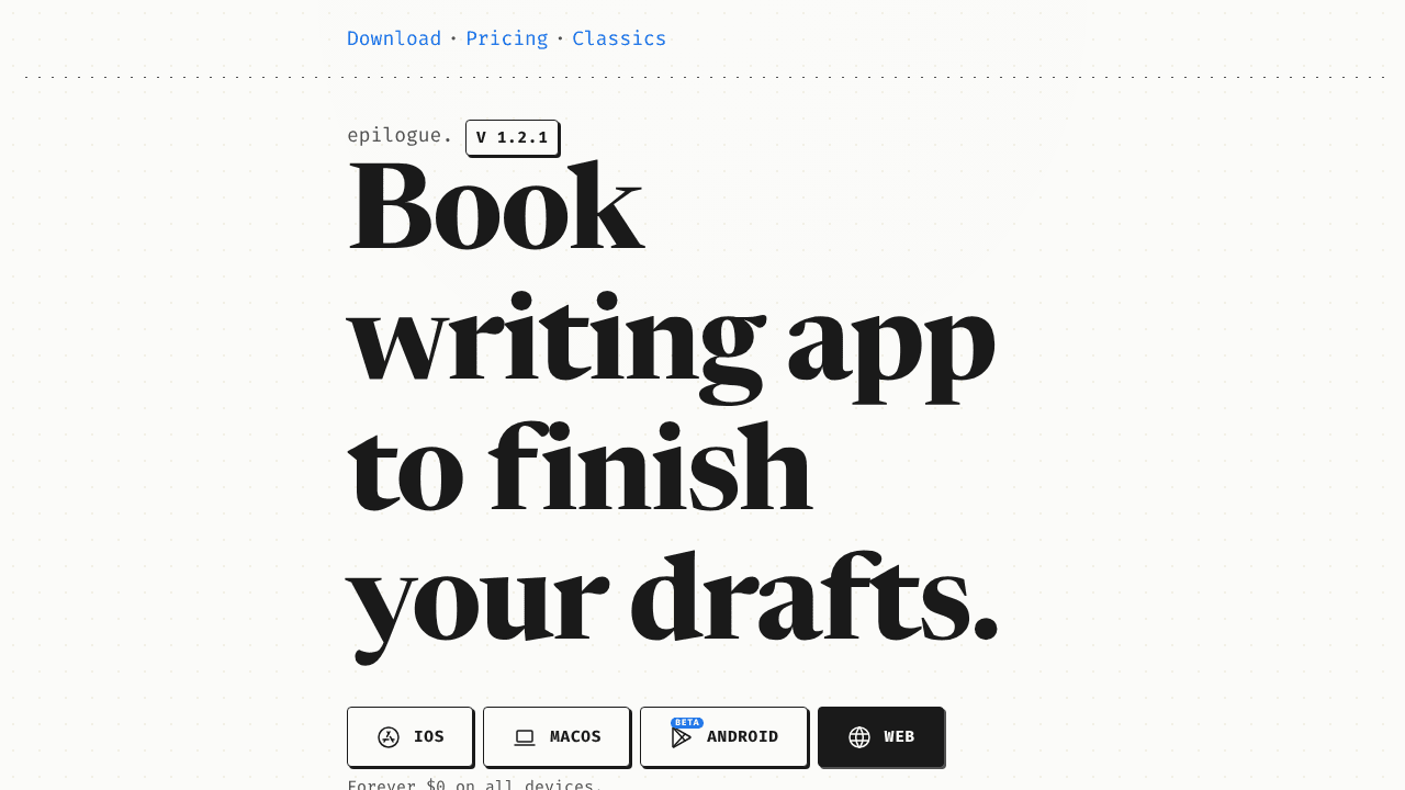 Epilogue. Write novels, scripts & poetry