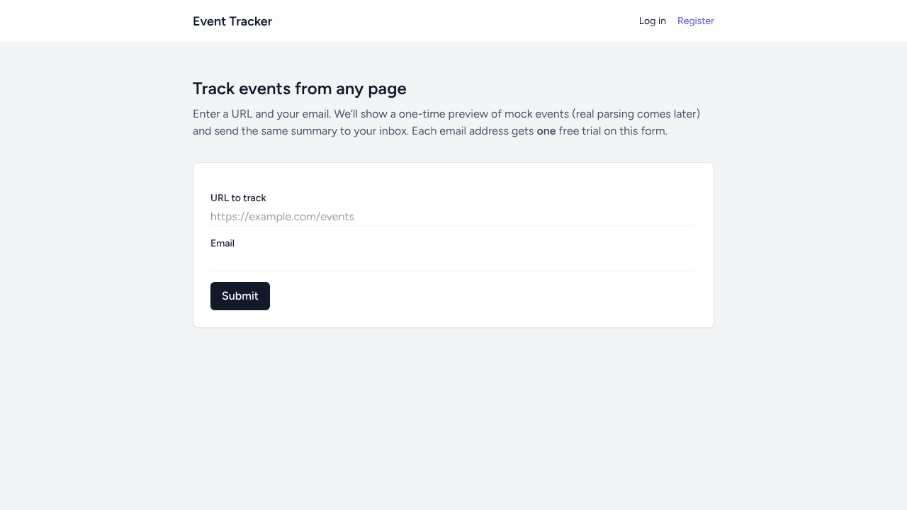 Event Tracker