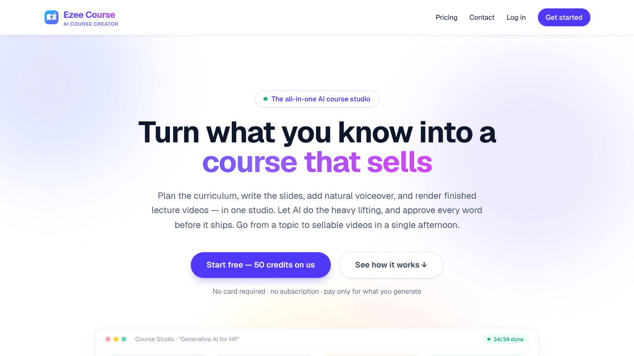 Ezee Course Creator